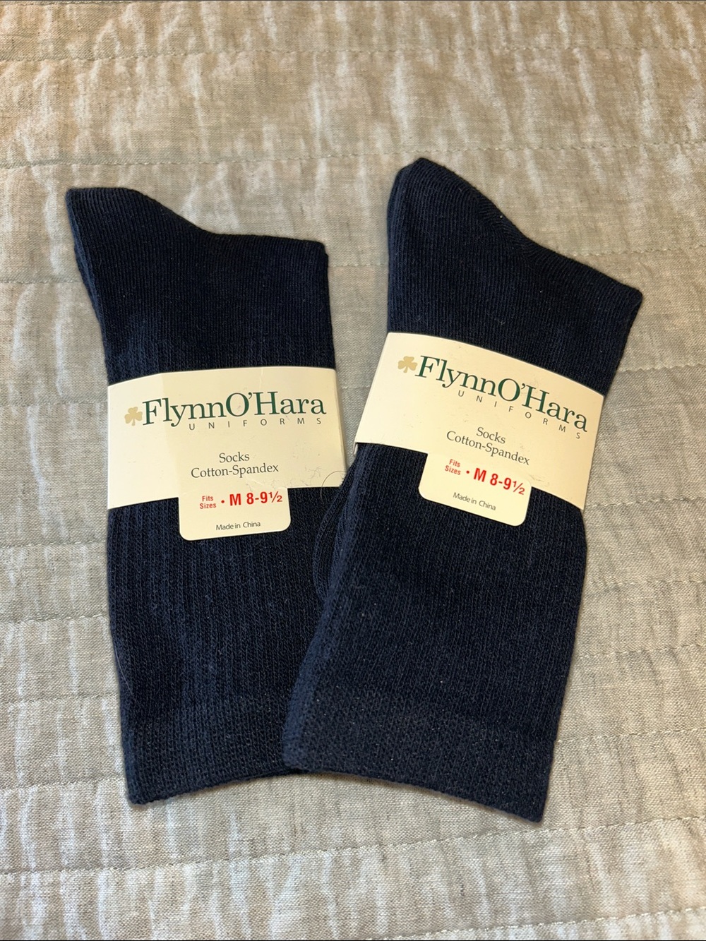 FlynnO'Hara Kids Navy Cotton-Spandex School Socks - 2 Pairs